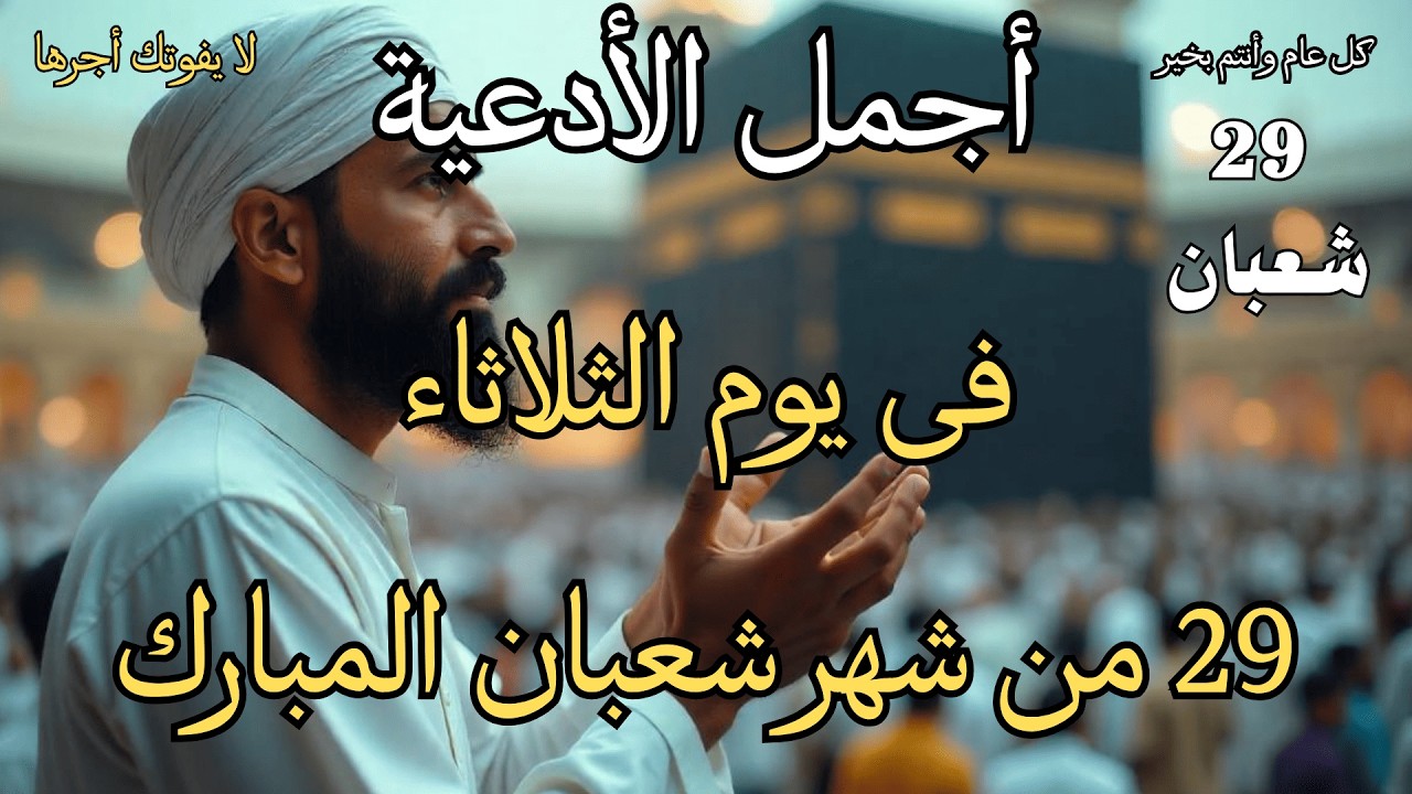دعاء خاشع فى يوم الثلاثاء 29 من شعبان المبارك🌙ردده تصب عليك الارزاق - دعاء يهز القلوب🤍