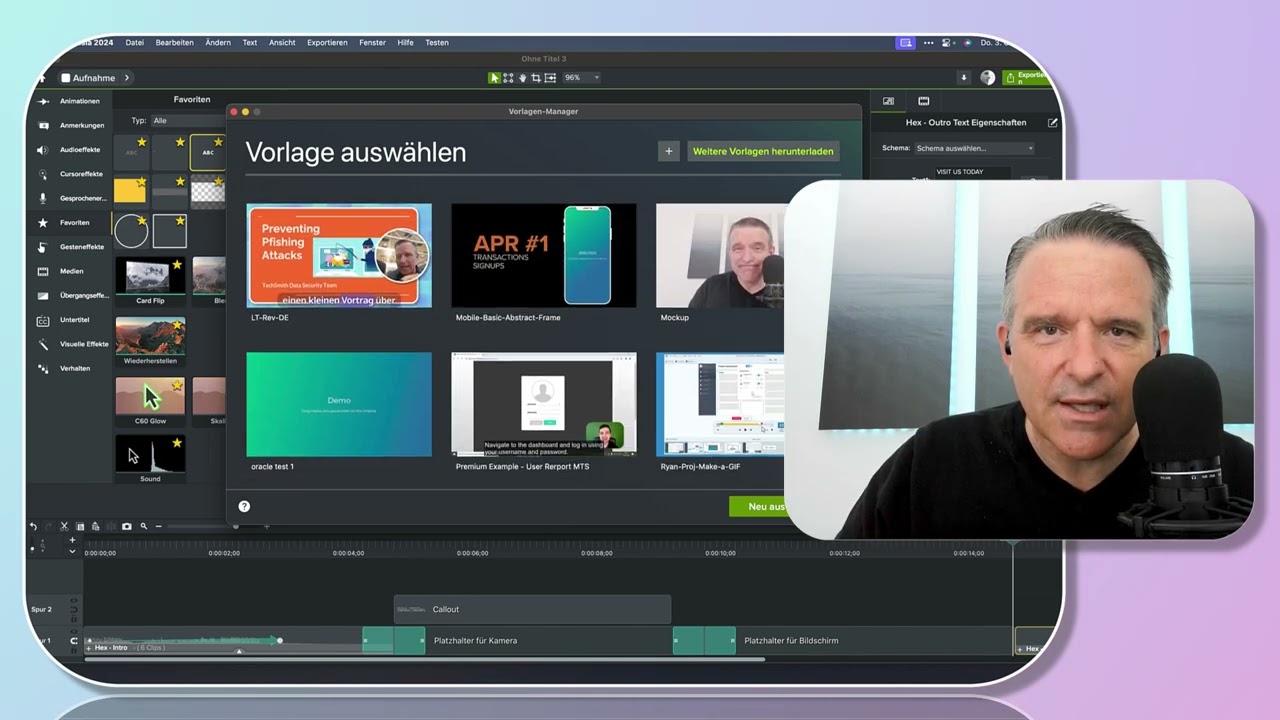 Detaillierte Anleitung zu Camtasia-Vorlagen