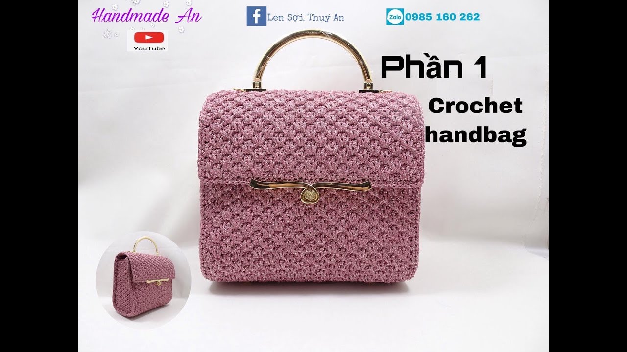 HƯỚNG DẪN MÓC TÚI XÁCH HỌA TIẾT MẮT DỨA- PHẦN 1-mẫu túi 14