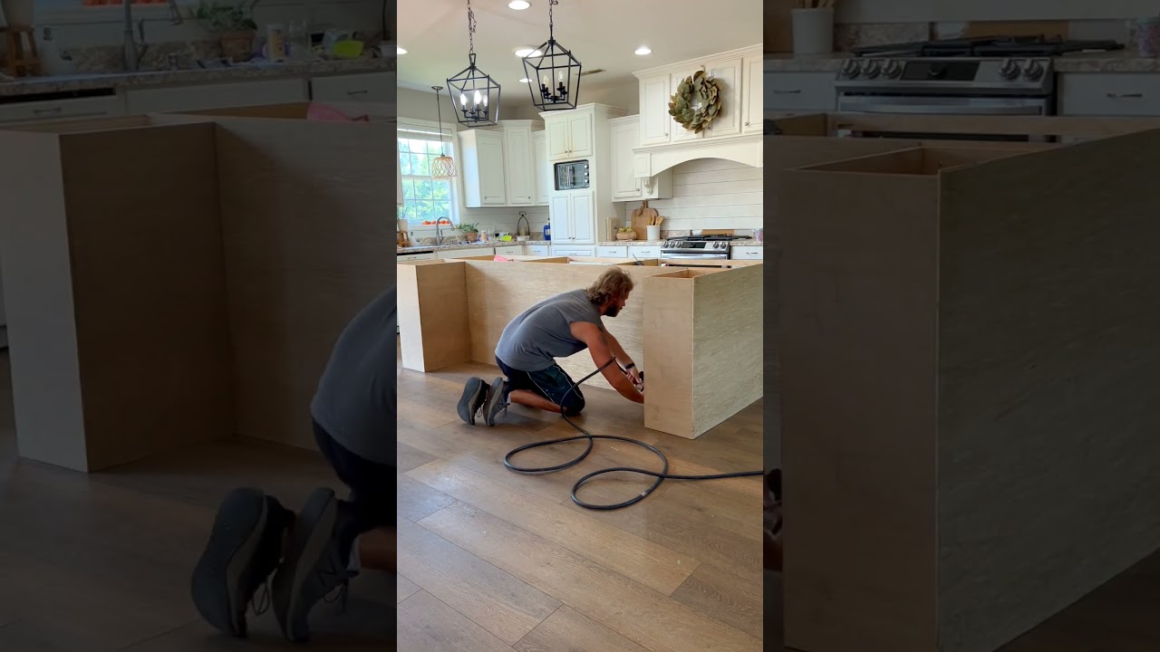 kitchen island build! #cabinettrends #kitchencabinetry #customcabinetry