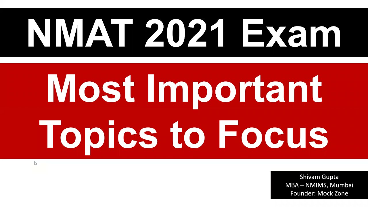 NMAT 2021 Exam: Most Important Topics to Focus || Mission 250+ || Must Watch