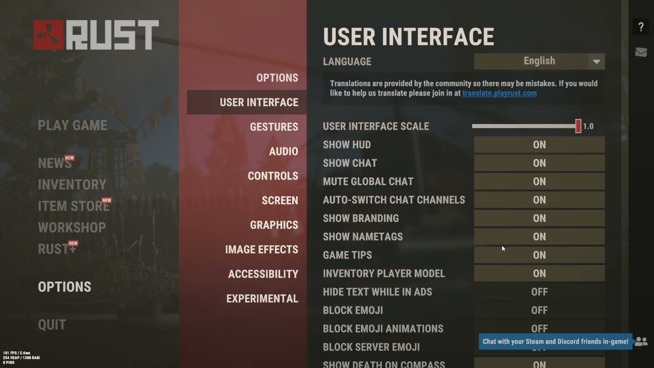 Rust – How to Show or Hide Player Name Tags