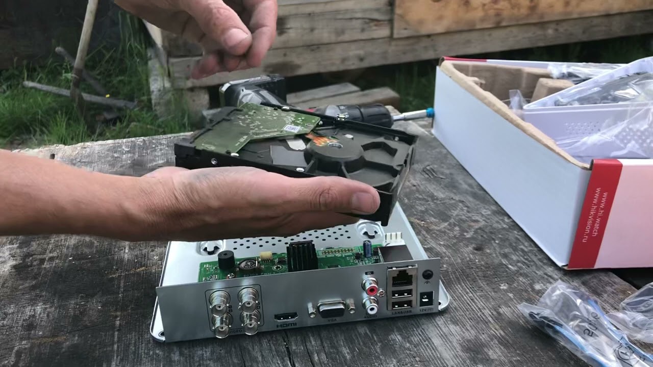Видеорегистратор. Установка жесткого диска HDD 500 GB