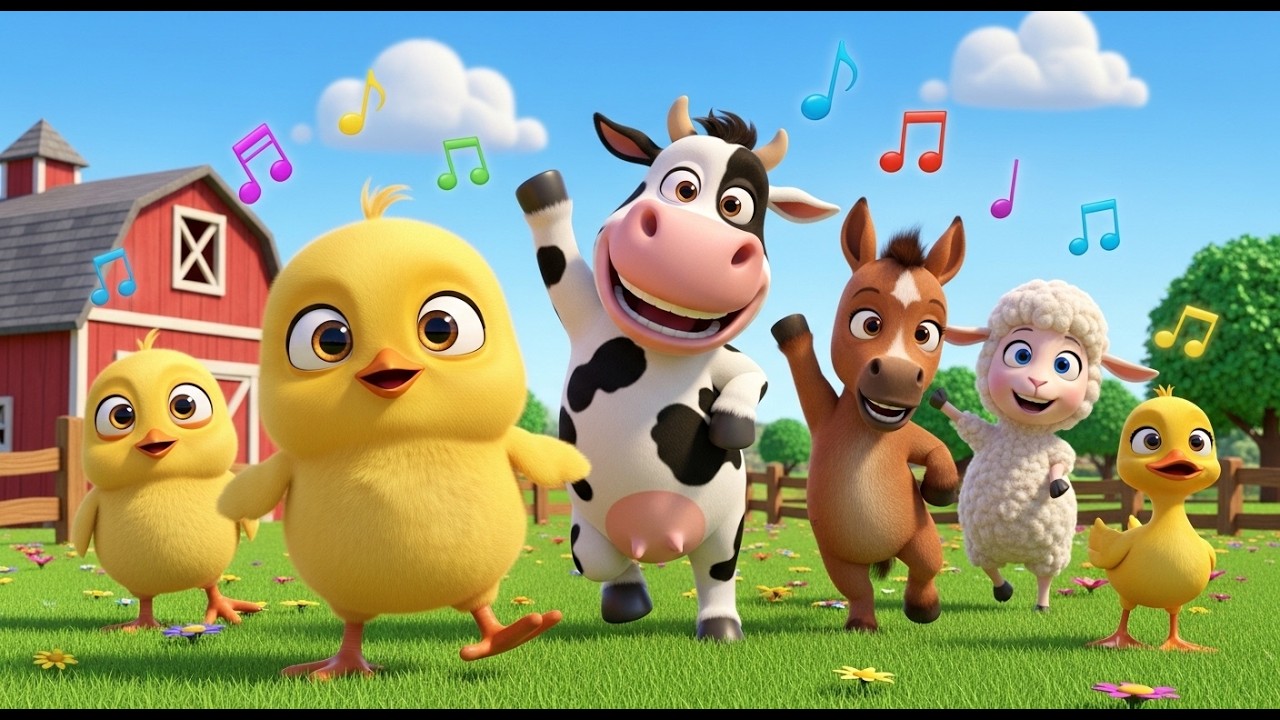 Na Fazendinha | Aprenda os Sons dos Animais | Música Infantil Animada para Crianças