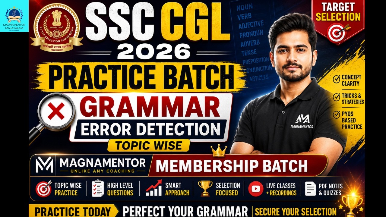 SSC English 2026 | Adjective Based Error Detection | New Practice Batch by MAGNAMENTOR MALAYALAM SSC