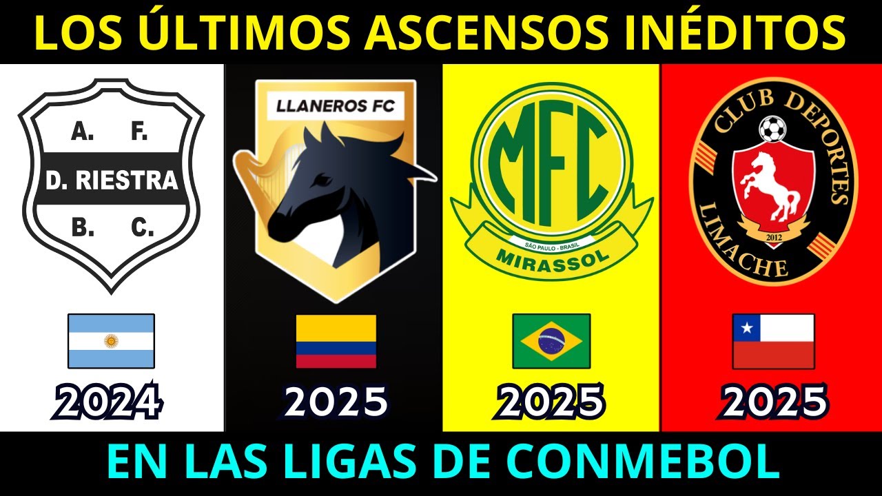 Los ULTIMOS ASCENSOS INÉDITOS en TODAS las LIGAS de CONMEBOL