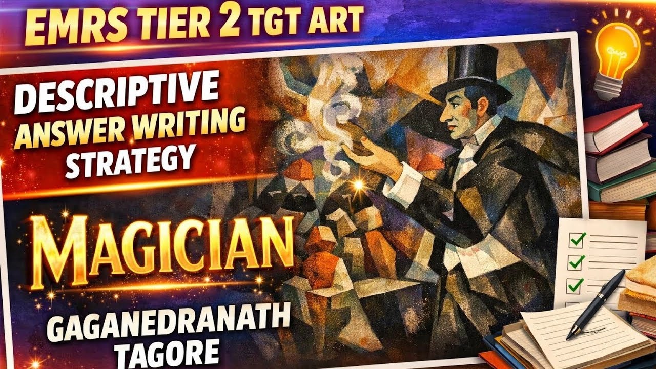 EMRS TIER 2 TGT ART I MAGICIAN - GAGANEDRANATH TAGORE I DESCRIPTIVE ANSWER WRITING STRATEGY 