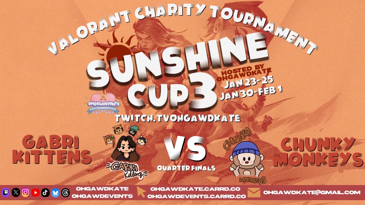 OHGAWDEVENTS | Sunshine Cup 3 | Gabrikittens VS Chunky Monkeys| Quarter Finals Match 4