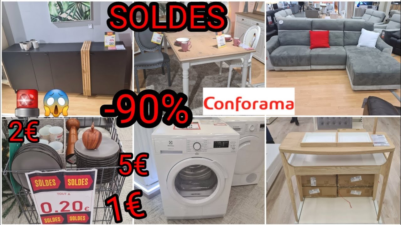 CONFORAMA🚨SOLDES🚨JUSQU'À-90%🚨DÉCO VAISSELLE CANAPÉ MEUBLE ÉLECTROMÉNAGER 08.02.21 #CONFORAMA #SOLDES