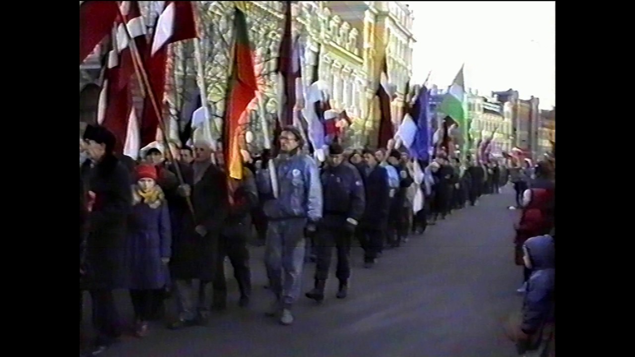 Barikāžu laikā kritušo bēres. 1991.gada 25.janvāris.