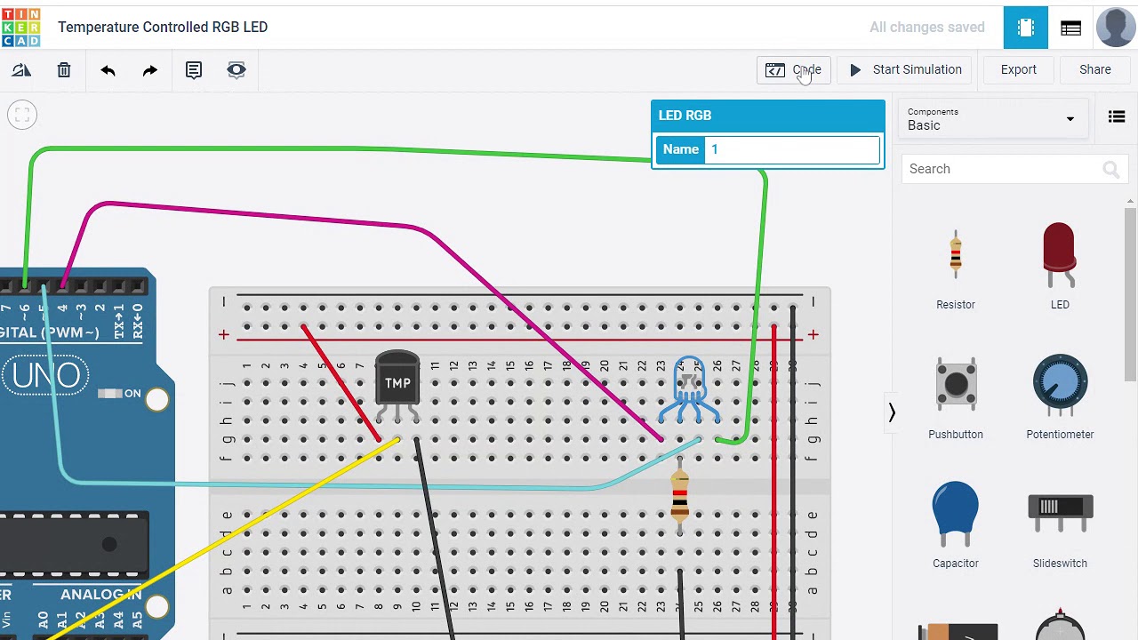 Temperature Controlled RGB LED (CIRC-10 and CIRC-12 Combined)