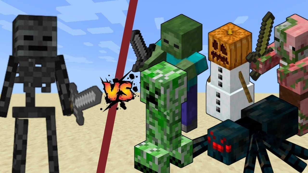 TITAN WITHER SKELETON vs ALL TITANS  in MINECRAFT