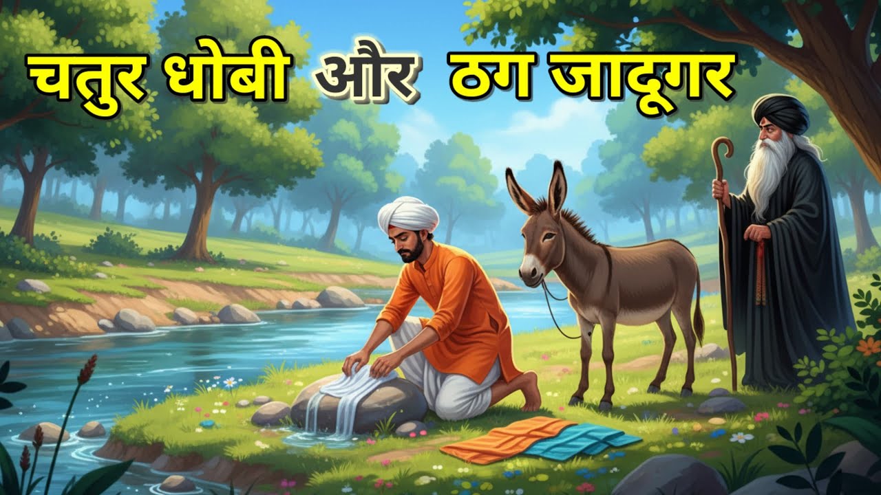 💠चतुर धोबी और ठग जादूगर |Moral Story |शिक्षाप्रद कहानी|Panchtantra ki kahani |Bedtime cartoon story