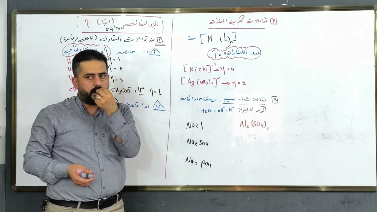 شرح كيمياء الفصل السادس ( المحاضرة الثامنة)