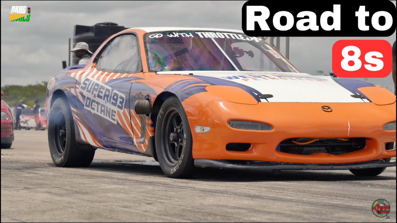 Drag Rivals// 1000HP EVO // Mazda RX7 // 1100 HP GTIR Pulsar // 8 SEC Drag Rail