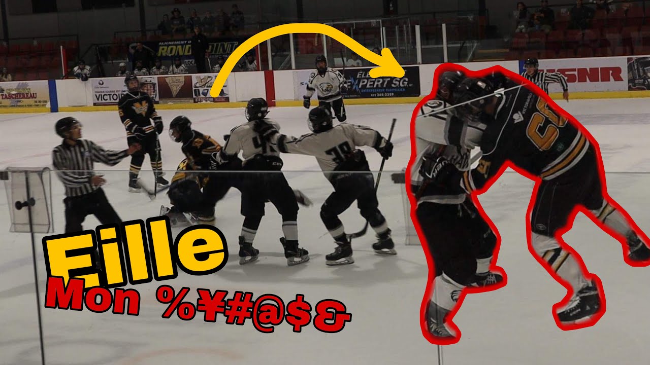 J'ai jouer au hockey MIC'UP(SA PART EN BAGARRE!?)