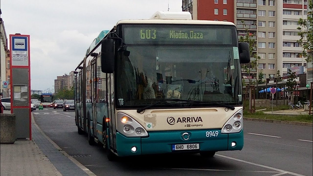 Jízda autobusem Irisbus Citelis 18m CNG (ČSAD MHD Kladno) na lince 603.