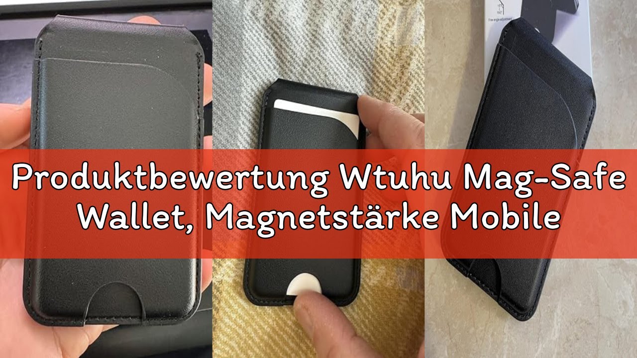 Produktbewertung Wtuhu Mag-Safe Wallet, Magnetstärke ‌Mobile Phone Wallet Premium Leder Card Holder