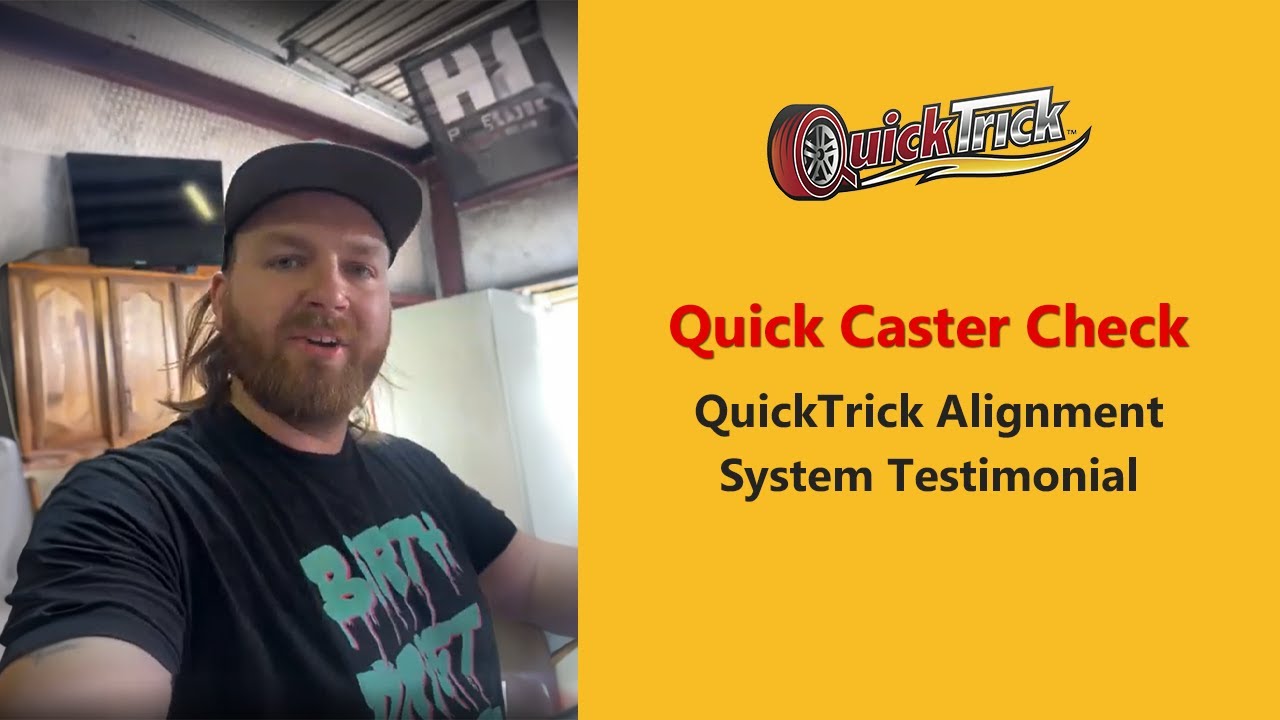Quick & Easy Caster Check with the QuickTrick Alignment System! Thanks Chris