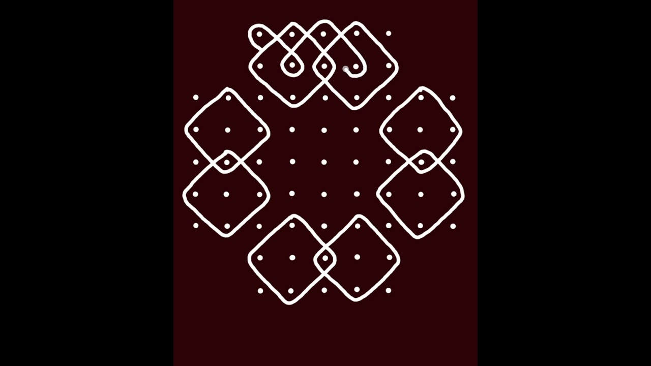 How to draw the rangoli design in easy way