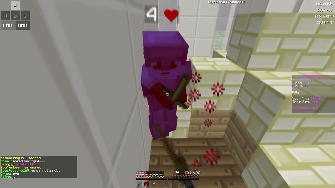 Fighting a PUGS Ranked Bedwars Player whilst using his OWN PACK