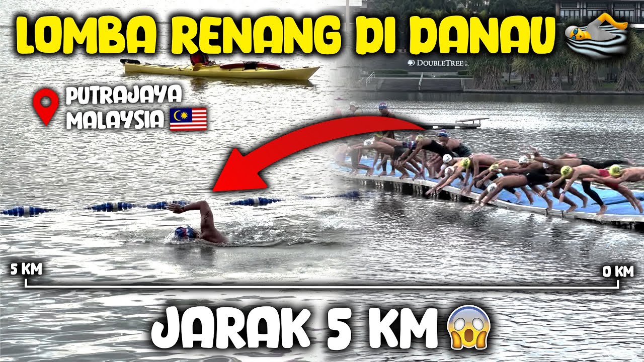 TIMBOI LOMBA RENANG 5 KM DI DANAU MALAYSIA?! 🏊‍♂️😱🇮🇩 Bawa Nama Indonesia lho!