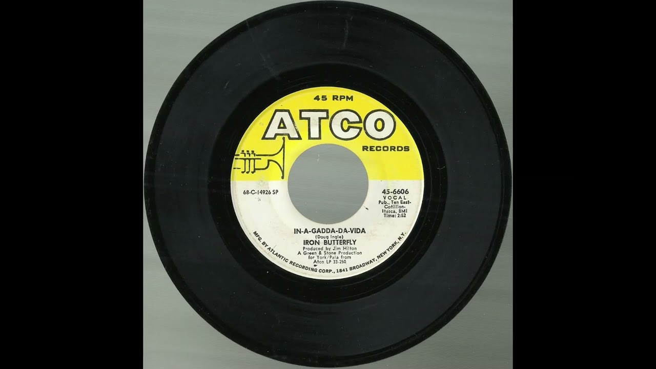 IRON BUTTERFLY - In-A-Gadda-Da-Vida (1968) [45rpm single edited, mono]