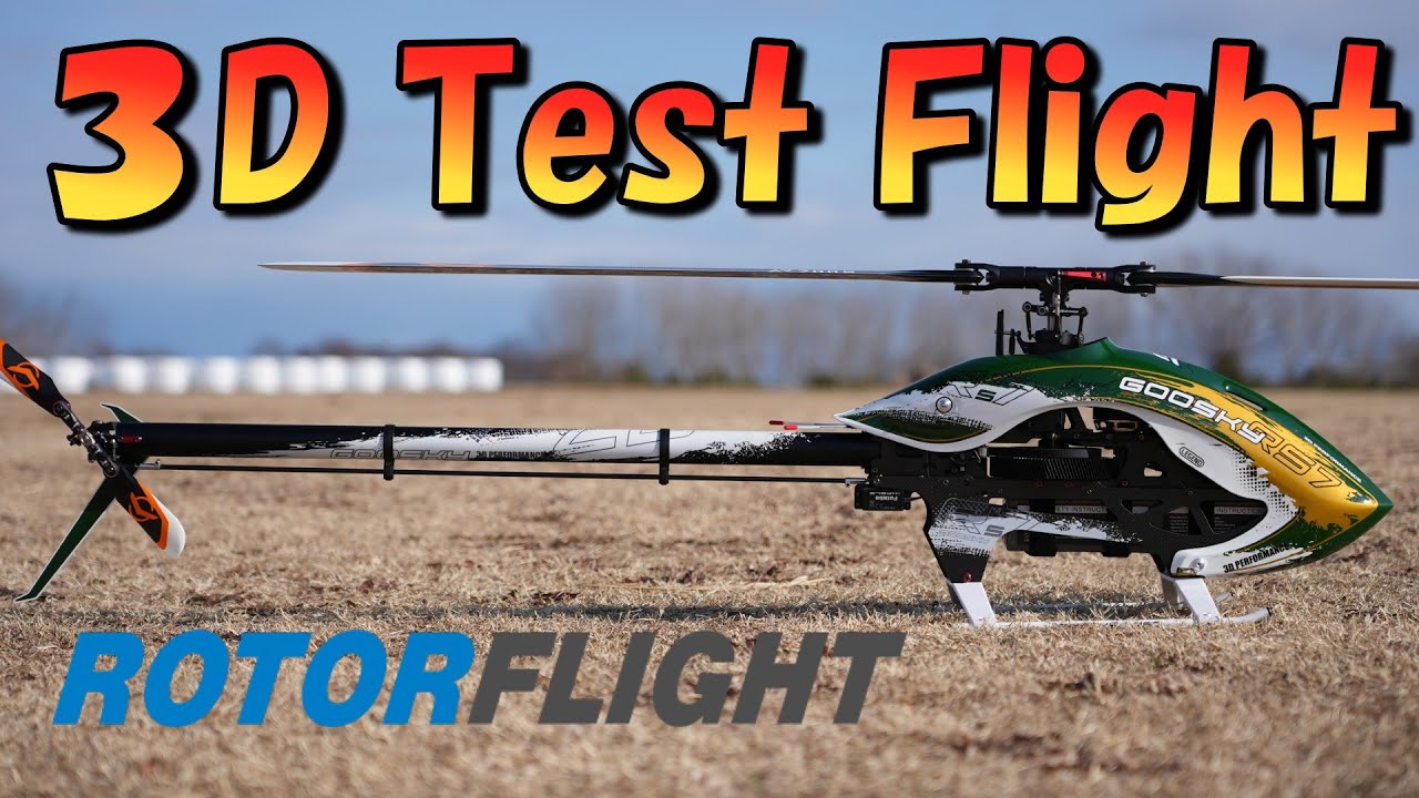 RotorFlight搭載大型ラジコンヘリ　３Dフライト初挑戦　Goosky RS7Ultra　PIDも公開