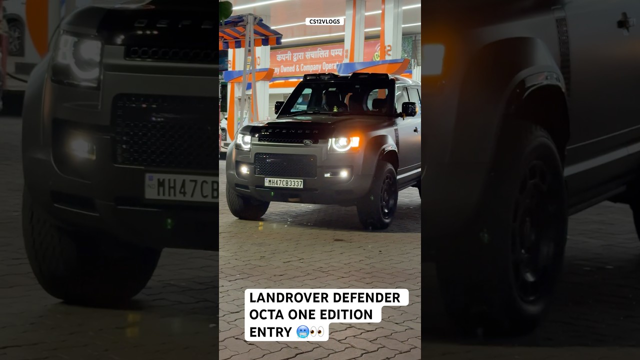 NEW LANDROVER DEFENDER OCTA EDITION ONE SUV ENTRY IN MUMBAI MIDNIGHT #SHORTS#INDIA#CAR#landrover