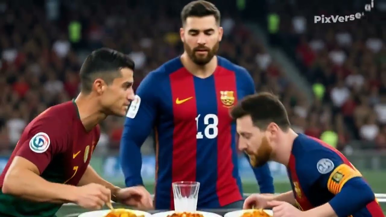 Cristiano Ronaldo and Messi going to dubai (AI)