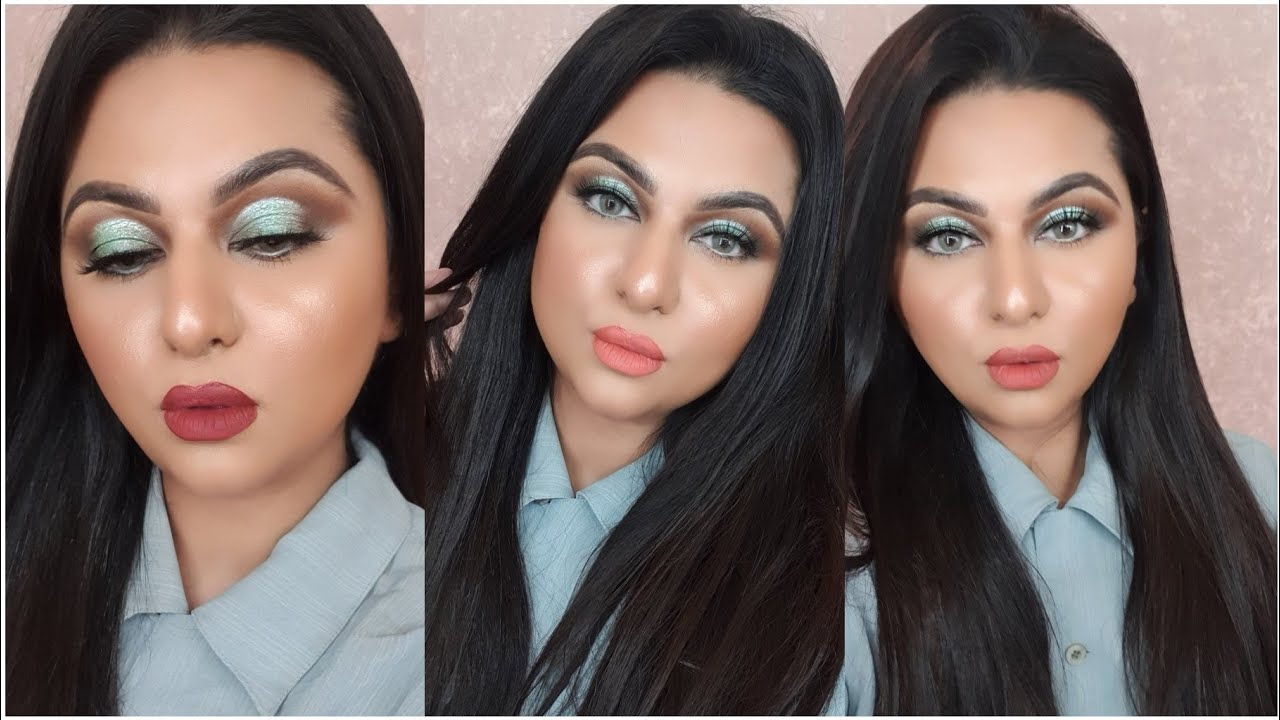 Step By Step Cut Crease Eye Tutorial | Teal Cut Crease Budget Glam || Ananya Artistry