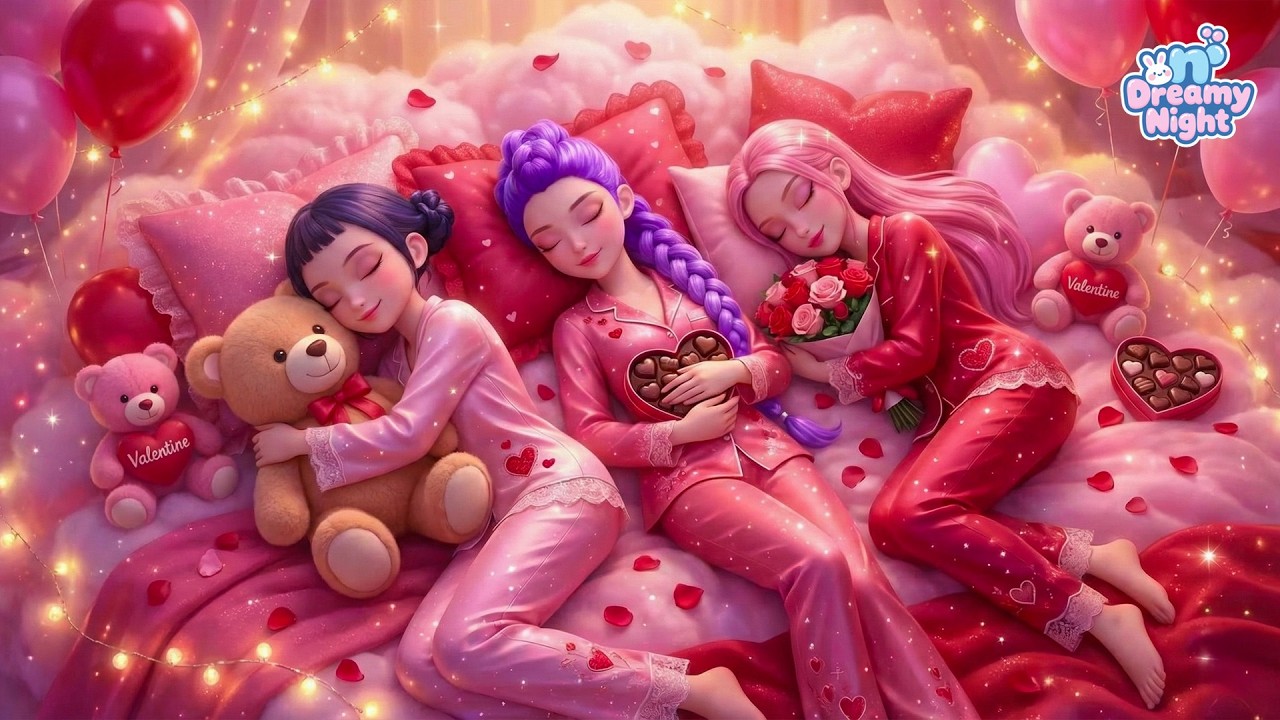 Valentine Night 💕 Fall Asleep Fast 💤 Deep Sleep & Insomnia Relief 🌙 Rumi, Mira & Zoey #sleepmusic