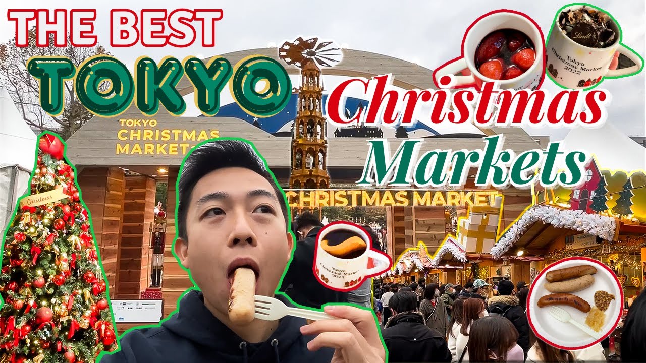 GOING to EVERY CHRISTMAS MARKET in TOKYO! - Japan Christmas Market Food Tour