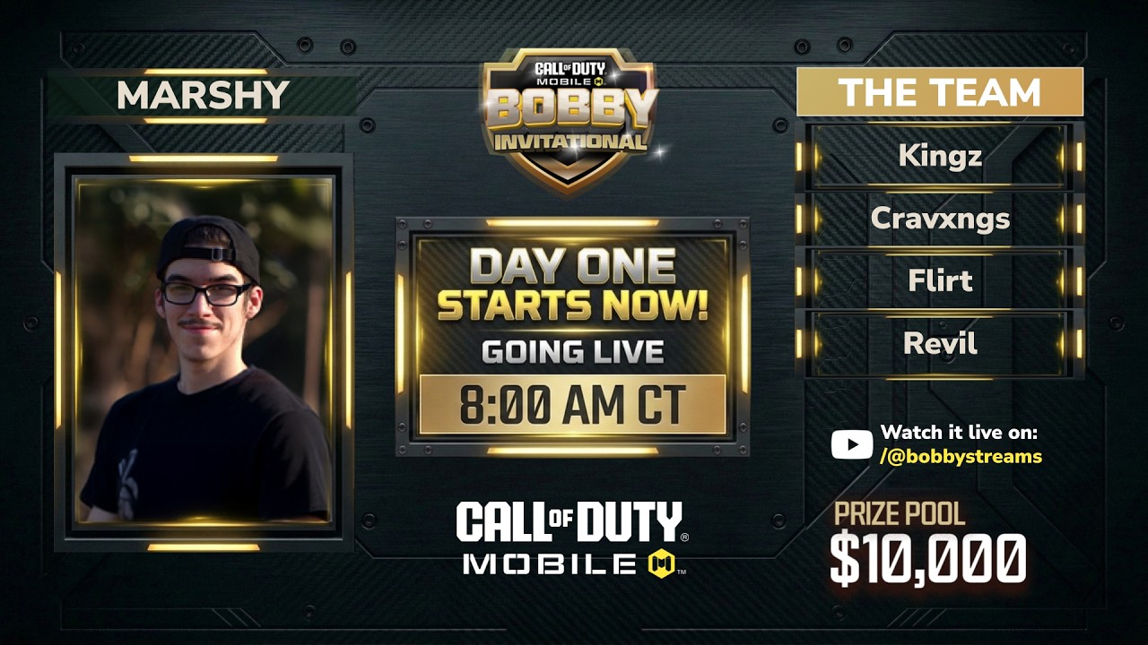 $10,000 CODM'S BOBBYS TOURNAMENT (CoD: Mobile)