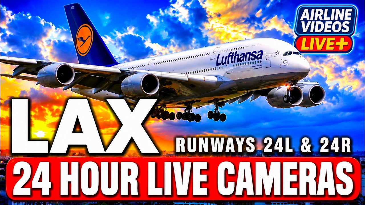 🔴LIVE 24/7 LAX Airport Action Runways 24L & 24R | LIVE Plane Spotting with ATC!