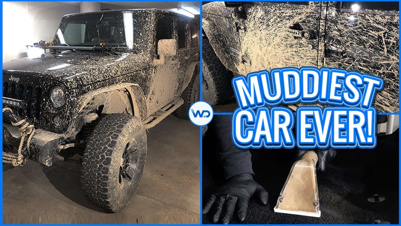 Deep Cleaning The Muddiest Jeep Wrangler EVER! | Satisfying Interior & Exterior Car Detailing!