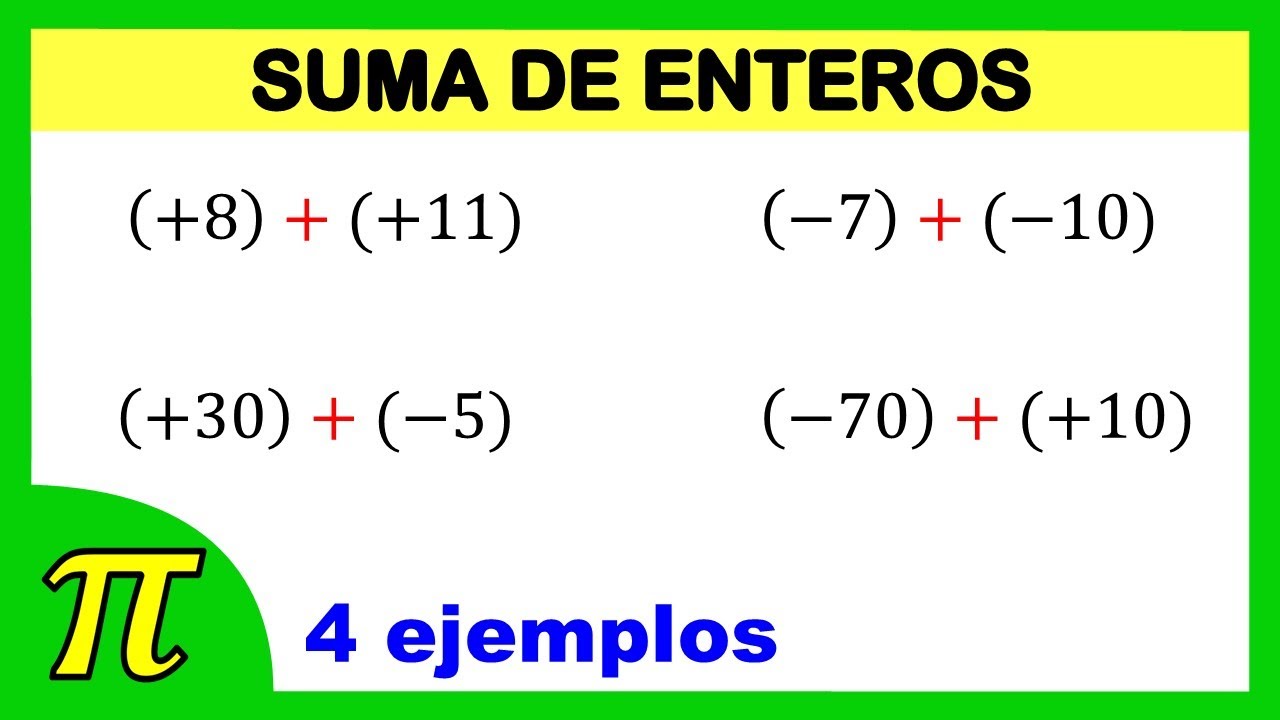 Suma de números enteros | Adición de números enteros | operaciones con números enteros Z