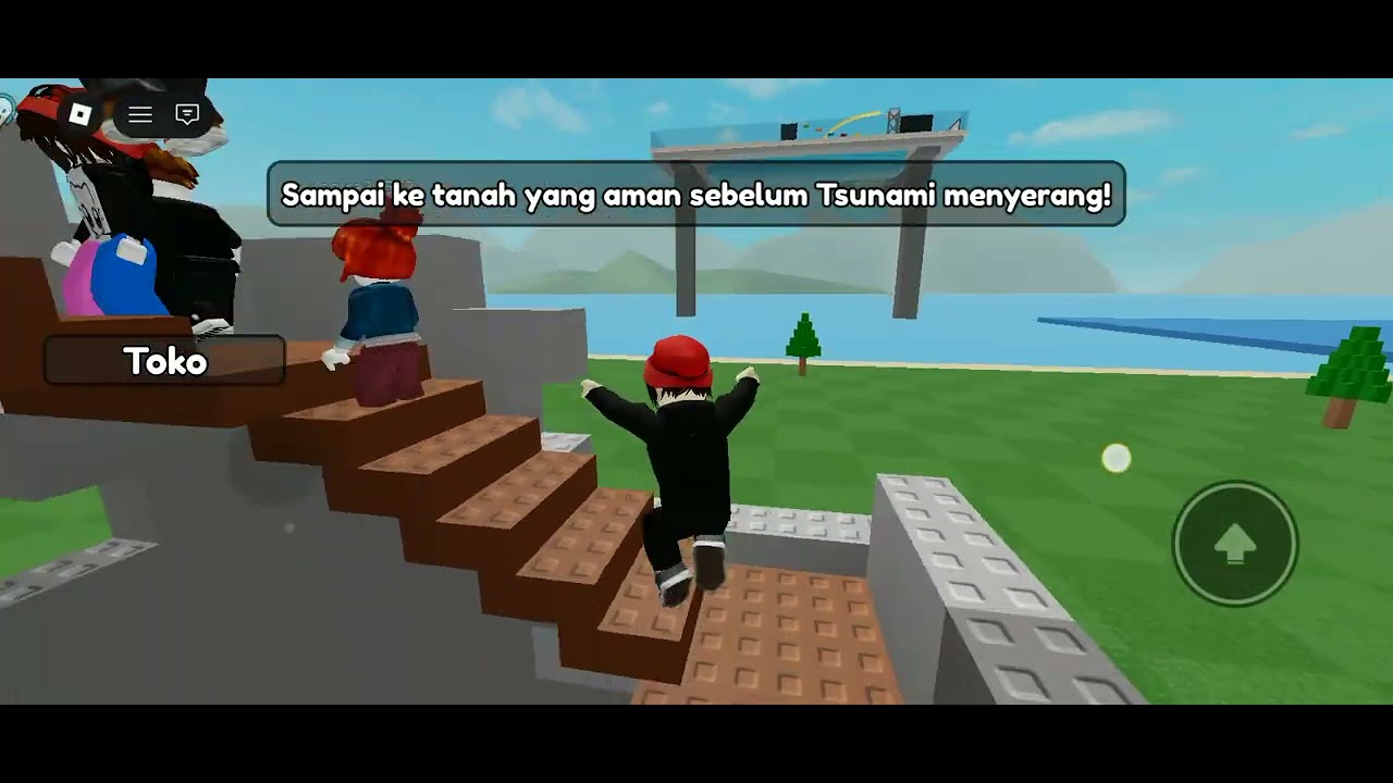 AKU BERTAHAN DARI BENCANA TSUNAMI DI ROBLOX || BENCANA TSUNAMI ROBLOX 🌊🗿#robloxgames 