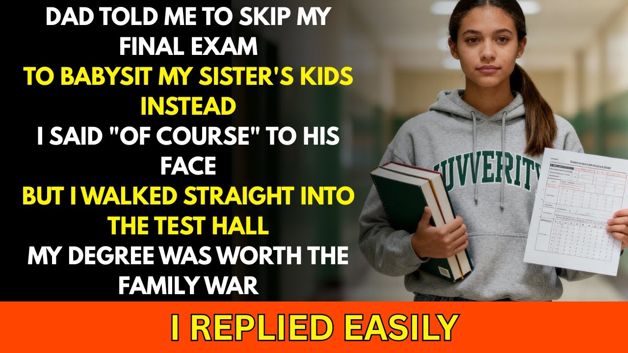 My Dad Demanded I Skip My Final Exam To Babysit. I Said 