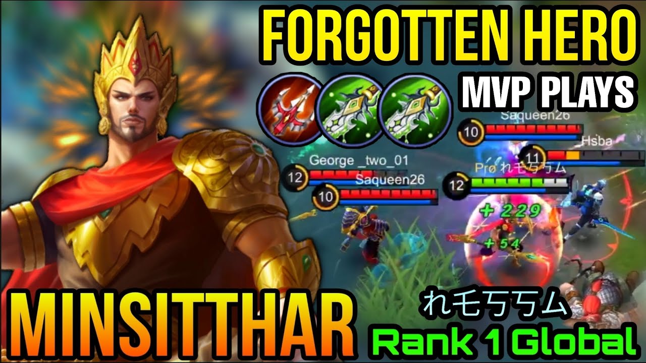 The Forgotten Hero?!  Minsitthar MVP Plays with 2x BOD - Top 1 Global Minsitthar by れ乇丂丂ム - MLBB