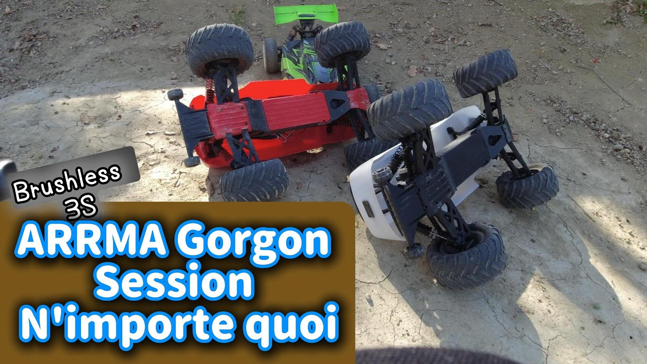 Arrma Gorgon 3S | Session N'importe quoi mais on rigole bien | 2 Team Corally 1/8 avec nous.