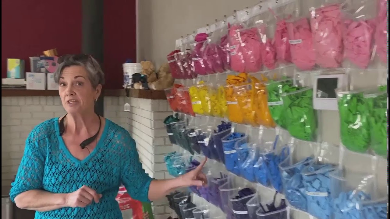 Balloon Business Tour of Storage and Organization  Lynda Perry