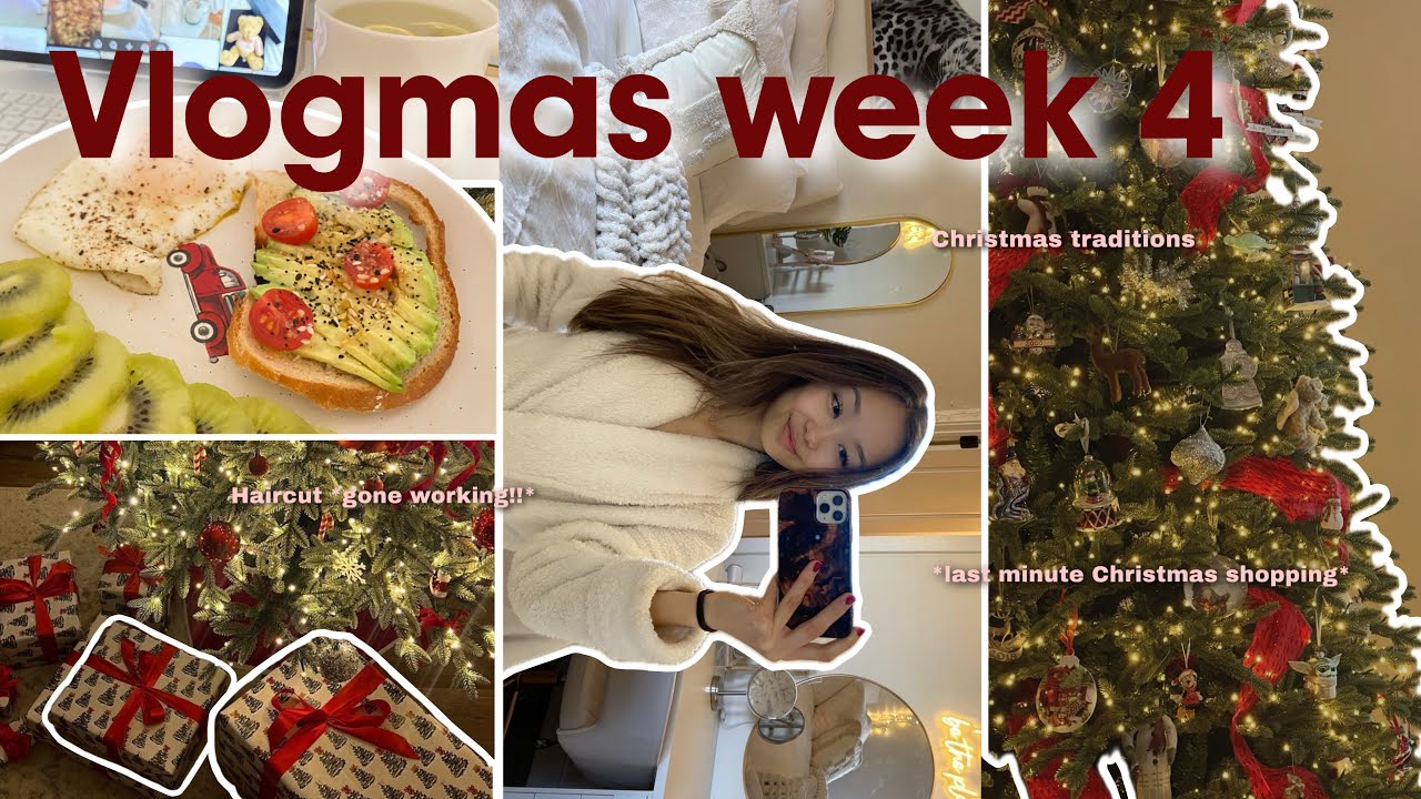 Четвертая неделя Vlogmas! ⭐️🎄*Покупки к Рождеству в последнюю минуту, стрижка, покупки, рождестве...