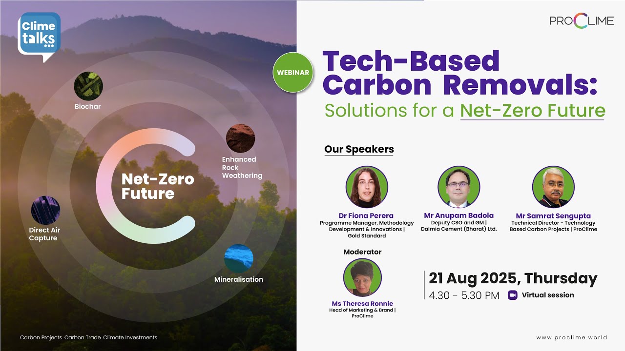 Tech-Based Carbon Removals: The Next Frontier in Climate Action | A Proclime Webinar