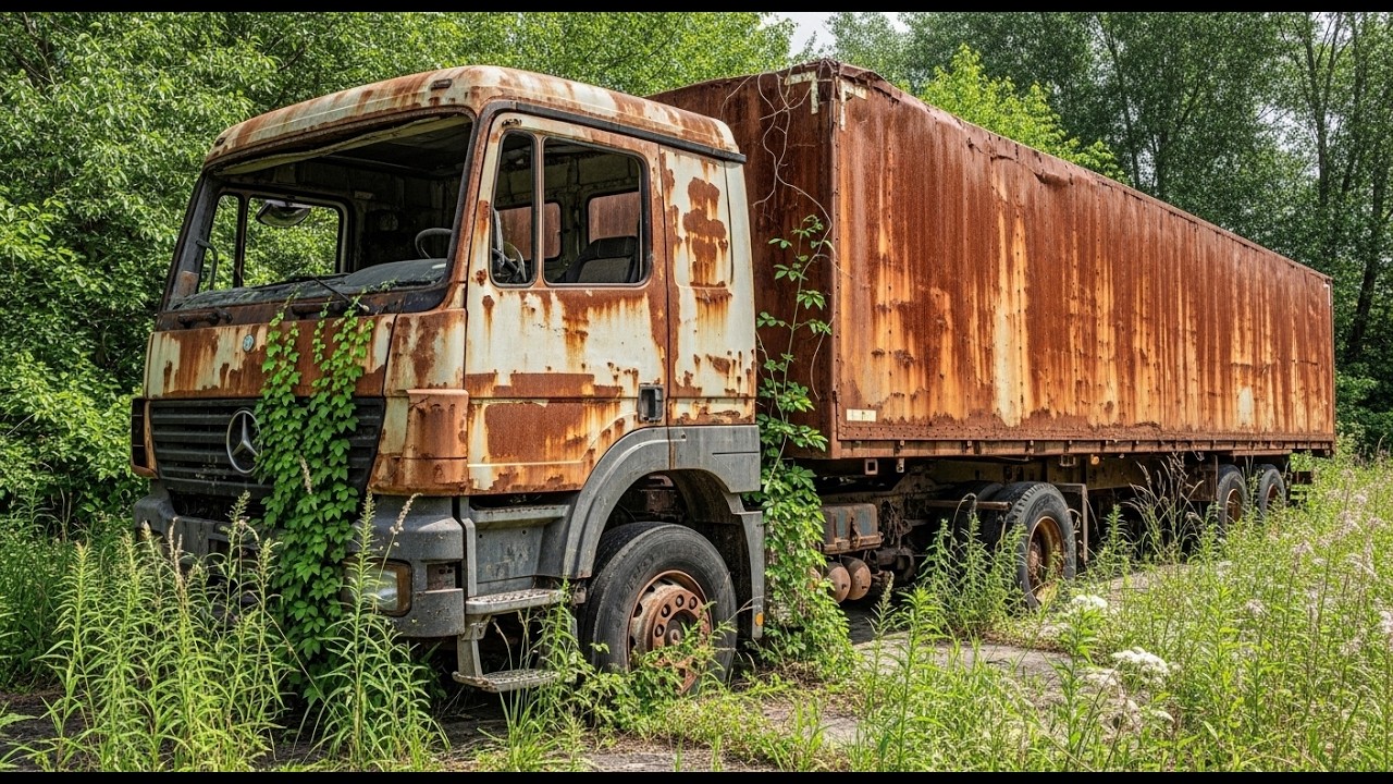 We Rescue a Abandoned Mercedes Benz Semi Trailer Truck | And Restore ItFrom Rust to Shine
