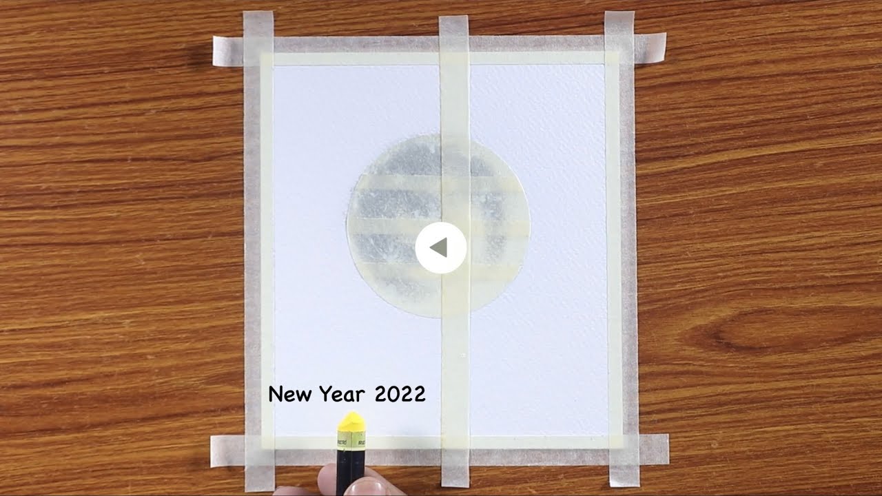 New Year 2022 Drawing with Oil Pastels / Step by Step
