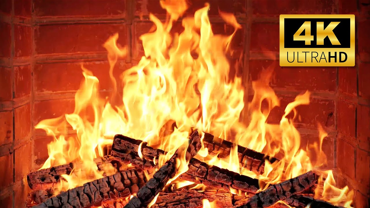 🔥 Best 4K Fireplace Ambience: Fireplace Burning Logs & Crackling Fire Sounds (Ultra HD 4K Relaxing)