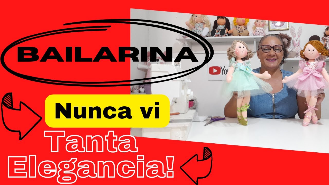 BONECA DE PANO BAILARINA PARTE 03 #diy #artesanato #bonecasdepano