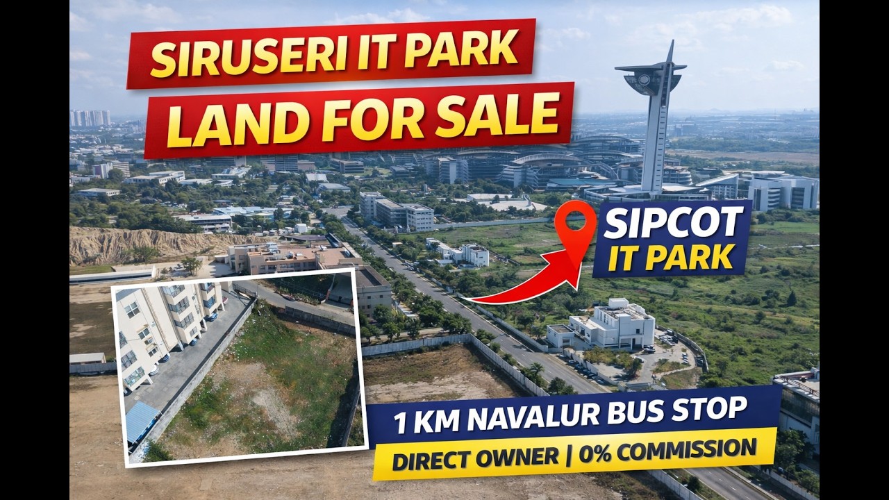 Chennai OMR Siruseri IT Park Near Land Sale - #chennaiplots #landforsale #omrplots #residential