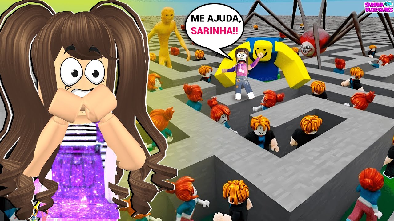 ENTREI EM UM LABIRINTO IMPOSSÍVEL DE 100 JOGADORES NO ROBLOX!!